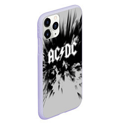 Чехол iPhone 11 Pro матовый AC/DC: Grey & Black, цвет: 3D-светло-сиреневый — фото 2