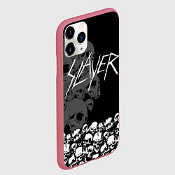 Чехол iPhone 11 Pro матовый Slayer: Dark Skulls, цвет: 3D-малиновый — фото 2