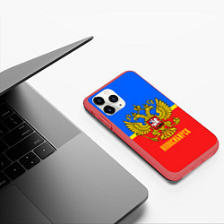 Чехол iPhone 11 Pro матовый Новосибирск: Россия, цвет: 3D-красный — фото 2