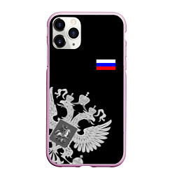 Чехол iPhone 11 Pro матовый Russia: Black Collection, цвет: 3D-розовый