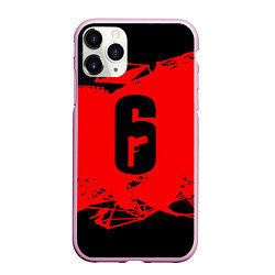 Чехол iPhone 11 Pro матовый R6S: Red Outbreak, цвет: 3D-розовый