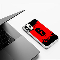 Чехол iPhone 11 Pro матовый R6S: Red Outbreak, цвет: 3D-белый — фото 2