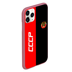 Чехол iPhone 11 Pro матовый СССР: Red Collection, цвет: 3D-малиновый — фото 2