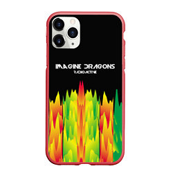 Чехол iPhone 11 Pro матовый Imagine Dragons: Radioactive, цвет: 3D-красный