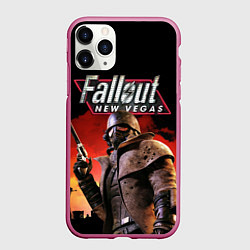 Чехол iPhone 11 Pro матовый Fallout: New Vegas, цвет: 3D-малиновый