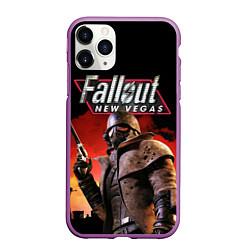 Чехол iPhone 11 Pro матовый Fallout: New Vegas, цвет: 3D-фиолетовый