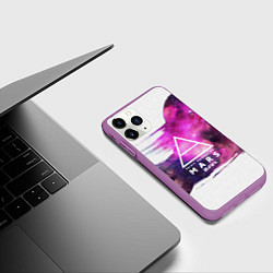 Чехол iPhone 11 Pro матовый 30 STM: Space Wave, цвет: 3D-фиолетовый — фото 2
