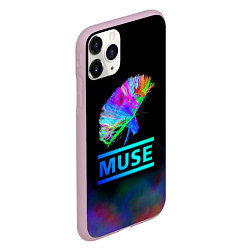 Чехол iPhone 11 Pro матовый Muse: Neon Flower, цвет: 3D-розовый — фото 2