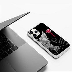 Чехол iPhone 11 Pro матовый 30 STM: Grey Bird, цвет: 3D-белый — фото 2