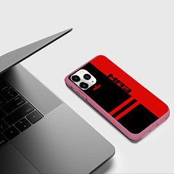 Чехол iPhone 11 Pro матовый МАЗ, цвет: 3D-малиновый — фото 2