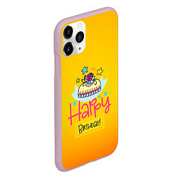 Чехол iPhone 11 Pro матовый Happy Birthday, цвет: 3D-розовый — фото 2