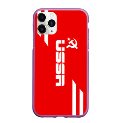 Чехол iPhone 11 Pro матовый USSR: Red Sport, цвет: 3D-фиолетовый