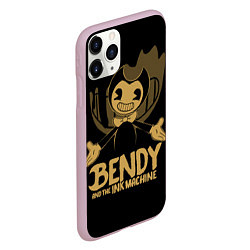 Чехол iPhone 11 Pro матовый Bendy And the ink machine, цвет: 3D-розовый — фото 2