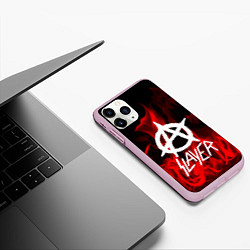 Чехол iPhone 11 Pro матовый Slayer Flame, цвет: 3D-розовый — фото 2