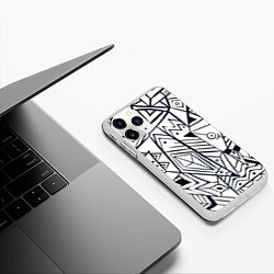 Чехол iPhone 11 Pro матовый Boho Style, цвет: 3D-белый — фото 2