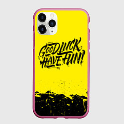 Чехол iPhone 11 Pro матовый GLHF, цвет: 3D-малиновый