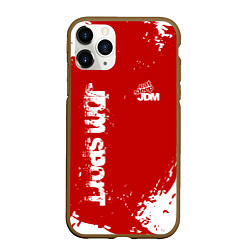Чехол iPhone 11 Pro матовый Eat Sleep JDM: Red Style, цвет: 3D-коричневый