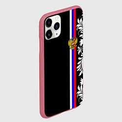 Чехол iPhone 11 Pro матовый Россия: цветочная коллекция, цвет: 3D-малиновый — фото 2