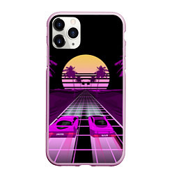 Чехол iPhone 11 Pro матовый Digital Race, цвет: 3D-розовый