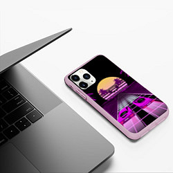 Чехол iPhone 11 Pro матовый Digital Race, цвет: 3D-розовый — фото 2