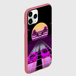 Чехол iPhone 11 Pro матовый Digital Race, цвет: 3D-малиновый — фото 2