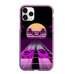 Чехол iPhone 11 Pro матовый Digital Race, цвет: 3D-фиолетовый