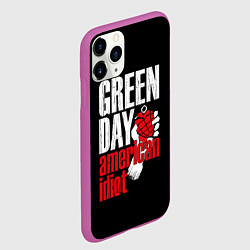 Чехол iPhone 11 Pro матовый Green Day: American Idiot, цвет: 3D-фиолетовый — фото 2