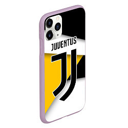 Чехол iPhone 11 Pro матовый FC Juventus, цвет: 3D-сиреневый — фото 2