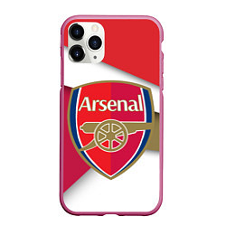 Чехол iPhone 11 Pro матовый FC Arsenal, цвет: 3D-малиновый