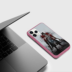 Чехол iPhone 11 Pro матовый Bloodborne: Hell Knight, цвет: 3D-малиновый — фото 2