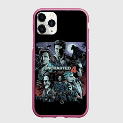 Чехол iPhone 11 Pro матовый Uncharted 4, цвет: 3D-малиновый