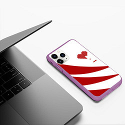 Чехол iPhone 11 Pro матовый Игра в сердца, цвет: 3D-фиолетовый — фото 2