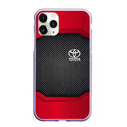 Чехол iPhone 11 Pro матовый Toyota: Metal Sport, цвет: 3D-светло-сиреневый
