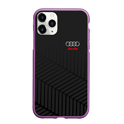 Чехол iPhone 11 Pro матовый Audi: Grey Collection, цвет: 3D-фиолетовый