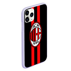 Чехол iPhone 11 Pro матовый AC Milan 1899, цвет: 3D-светло-сиреневый — фото 2