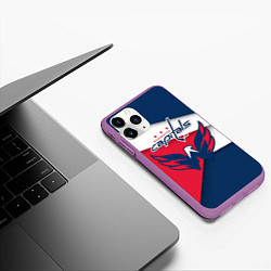 Чехол iPhone 11 Pro матовый Washington Capitals, цвет: 3D-фиолетовый — фото 2