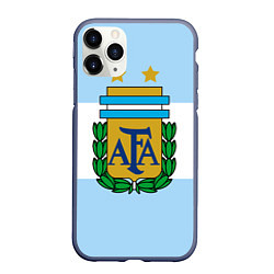 Чехол iPhone 11 Pro матовый Сборная Аргентины, цвет: 3D-серый