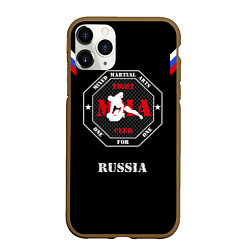 Чехол iPhone 11 Pro матовый MMA Russia, цвет: 3D-коричневый