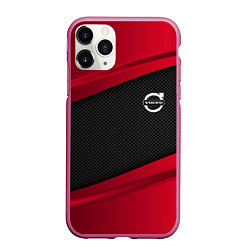 Чехол iPhone 11 Pro матовый Volvo: Red Sport, цвет: 3D-малиновый