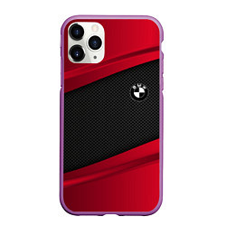 Чехол iPhone 11 Pro матовый BMW Sport, цвет: 3D-фиолетовый