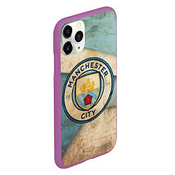 Чехол iPhone 11 Pro матовый FC Man City: Old Style, цвет: 3D-фиолетовый — фото 2