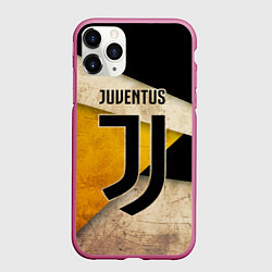 Чехол iPhone 11 Pro матовый FC Juventus: Old Style, цвет: 3D-малиновый