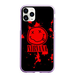 Чехол iPhone 11 Pro матовый Nirvana: Blooded Smile, цвет: 3D-сиреневый