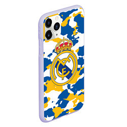 Чехол iPhone 11 Pro матовый Real Madrid: Camo, цвет: 3D-светло-сиреневый — фото 2