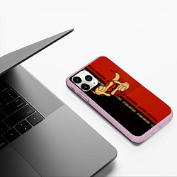 Чехол iPhone 11 Pro матовый NBA. Chicago Bulls, цвет: 3D-розовый — фото 2