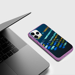 Чехол iPhone 11 Pro матовый Programming Collection, цвет: 3D-фиолетовый — фото 2