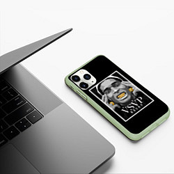 Чехол iPhone 11 Pro матовый ASAP Rocky: Gold Edition, цвет: 3D-салатовый — фото 2
