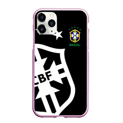 Чехол iPhone 11 Pro матовый Brazil Team: Exclusive, цвет: 3D-розовый