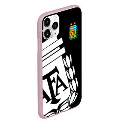 Чехол iPhone 11 Pro матовый Argentina Team: Exclusive, цвет: 3D-розовый — фото 2