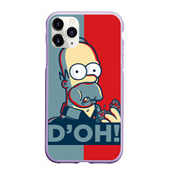 Чехол iPhone 11 Pro матовый Homer Simpson DOH!, цвет: 3D-светло-сиреневый